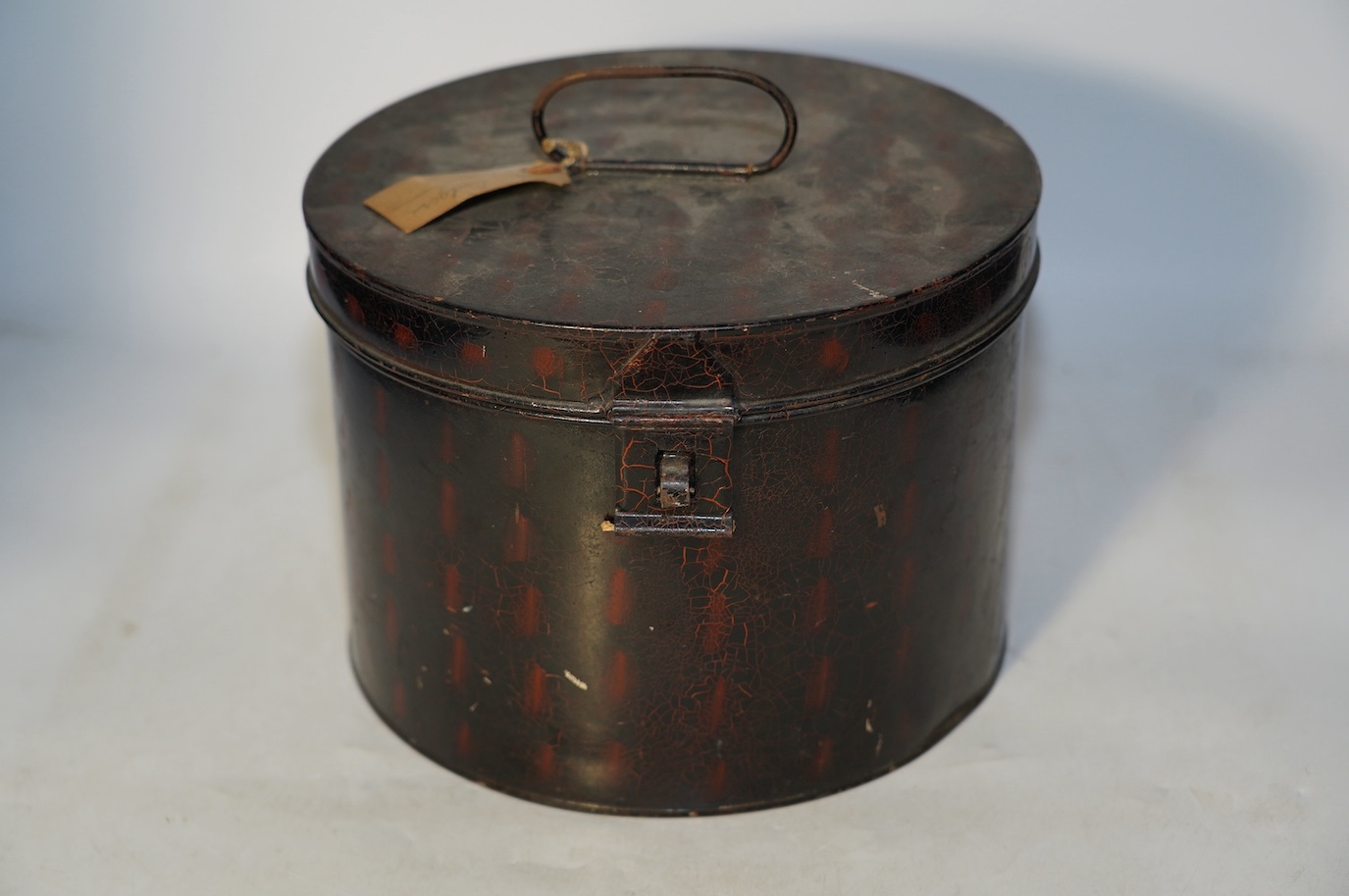 A Burberry RAF style dress hat and tin, 1920's